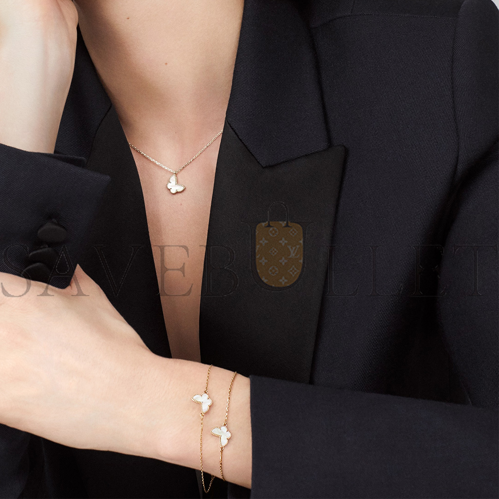 VAN CLEEF ARPELS SWEET ALHAMBRA BUTTERFLY BRACELET - YELLOW GOLD, MOTHER-OF-PEARL VCARF69000 VAN CLEEF ARPELS SWEET ALHAMBRA BUTTERFLY BRACELET - YELLOW GOLD, MOTHER-OF-PEARL VCARF69000